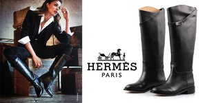 Сапоги из натуральной кожи Hermes от интернет-магазина «Moda177»