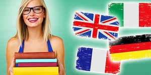 Курсы иностранного языка на выбор:английский, финский, норвежский, эст